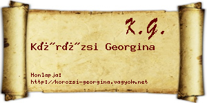 Körözsi Georgina névjegykártya